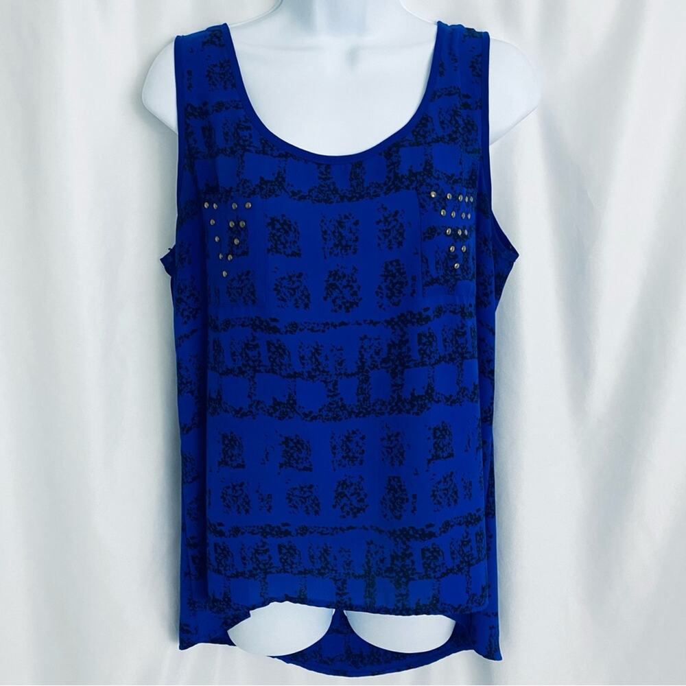 Mine Blue Sleeveless Top Size Large